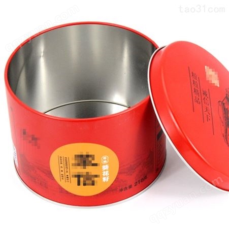 铁盒的生产厂家 红色葵花籽铁罐定制 麦氏罐业 食品瓜子铁盒包装 圆形铁罐生产厂家