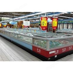 雪迎商用冷藏节能柜超市鲜肉海鲜风冷单体岛柜商场冷冻冷藏展示柜