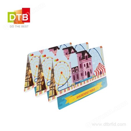 DTB高频读写旅游景点rfid电子门票 主题公园智能射频识别rfid纸卡