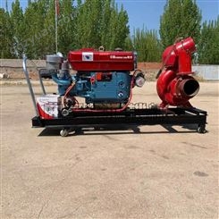 拖车柴油6寸8寸抽水泵应急排涝抽水泵双缸汽油马力抽水泵