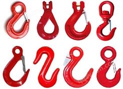美式环眼吊钩电力工具 红色国标环眼吊钩 多种型号起重吊钩索具