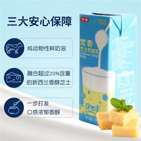 中国台湾常春纯芝士奶盖 升级芝士奶盖乳 无需调制直接使用 20%纯芝士