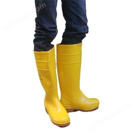 牛筋底黄色高筒雨鞋 养殖靴 诺华养殖防滑雨鞋 工地鞋价格