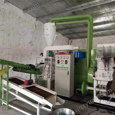 绿捷环保600干式铜米机废电线杂线分离设备粉电线加工铜米生产过程