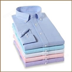 上海长袖衬衫定做商务男士开衫衬衣定制纯色男式衬衫职业衬衫厂家