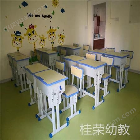 广西中小学生培训桌 辅导班课桌椅 学生家用学习桌 午托班书桌 补习班单人双人课桌椅