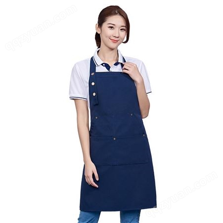 帆布围裙定制logo印字厨房餐饮韩版时尚奶茶店咖啡店成人工作服女