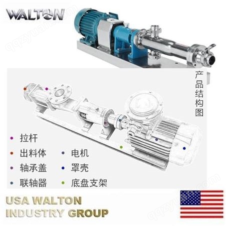 单级防爆卧式螺杆泵，不锈钢螺杆泵，变频螺杆泵，进口螺杆泵，美国WALTON沃尔顿螺杆泵
