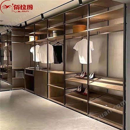 壹桥家居 铝木柜 极简轻奢铝板柜衣柜 家具型材生产定制