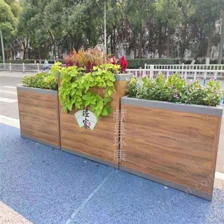 厂家定制 环康转角座椅花箱 道路座椅组合花坛 景观工程种植花槽 批发供应