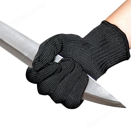 TWQ/特威强防切割手套 黑白 不锈钢5级钢丝手套