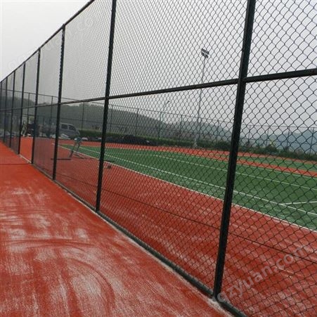 学校体育篮球场围网安全隔离铁丝网包塑勾花防护网墨绿色商际商贸