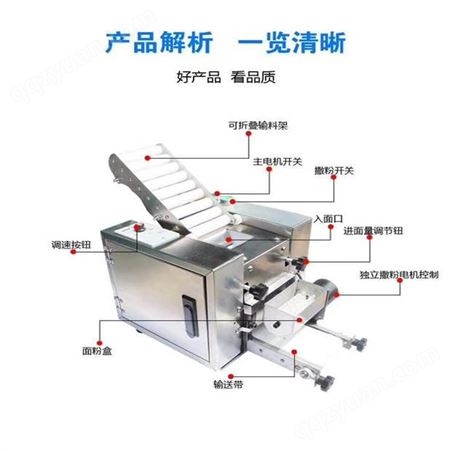 小型电动多功能自动饺子皮机包子皮机混沌皮机