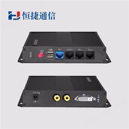 恒捷通信 HJ-GAN-KVM01 高清视频光端机 光纤传1路VGA/DVI+鼠标键盘+1路音频 1080P非压缩无延时