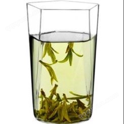 六角玻璃瓶子  创意绿茶杯子  夏季泡茶杯   家用饮水杯