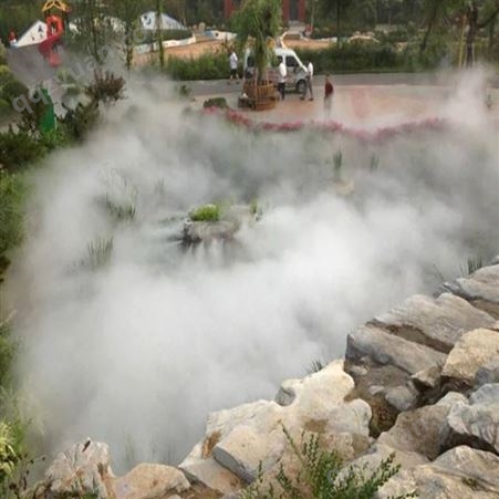 西安公园景观喷雾 园林景观人造雾工程 高压喷雾景观