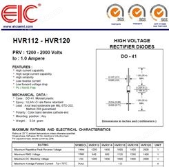 美国EIC代理HVR118高压整流二极管1800V 1.0A DO-41