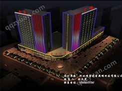 天津市武清区东辰广场亮化设计方案 建筑照明