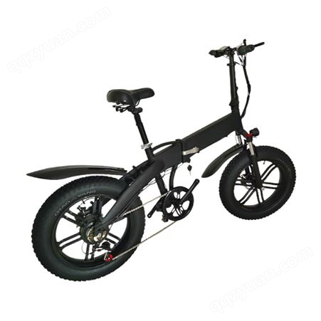 雪地电动自行车20寸折叠雪地助力车宽胎折叠电动自行车中置电动车