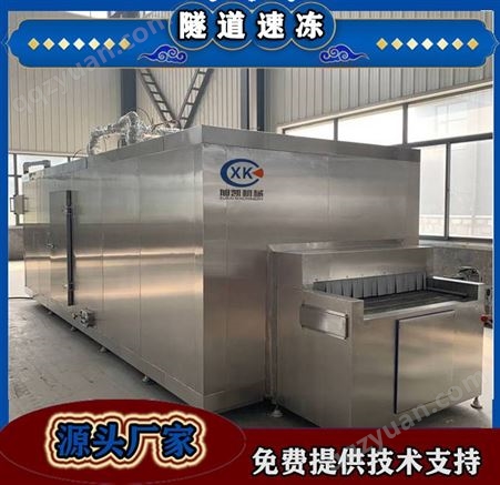 旭凯-100kg隧道式速冻机 牛肉速冻机设备 面食水饺液氮速冻机