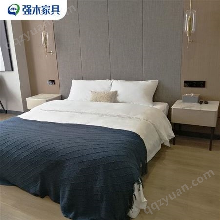 重庆全屋定制家具 酒店家具 单间套装 轻奢风格 就选强木家具