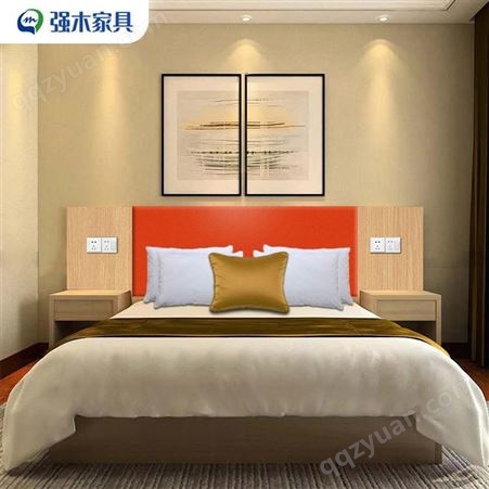 重庆全屋定制家具 酒店家具 单间套装 轻奢风格 就选强木家具