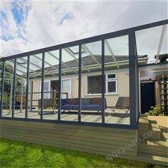 抗风抗雨铝合金阳光房 造型新颖屋顶隔热 景观玻璃房 厂家直售