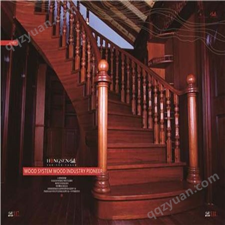复式楼梯 家用别墅选购 装楼梯定制 鸿森木系统