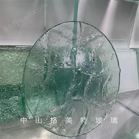 热熔玻璃 立体凹凸纹圆形 2021流行款时尚热熔家具玻璃